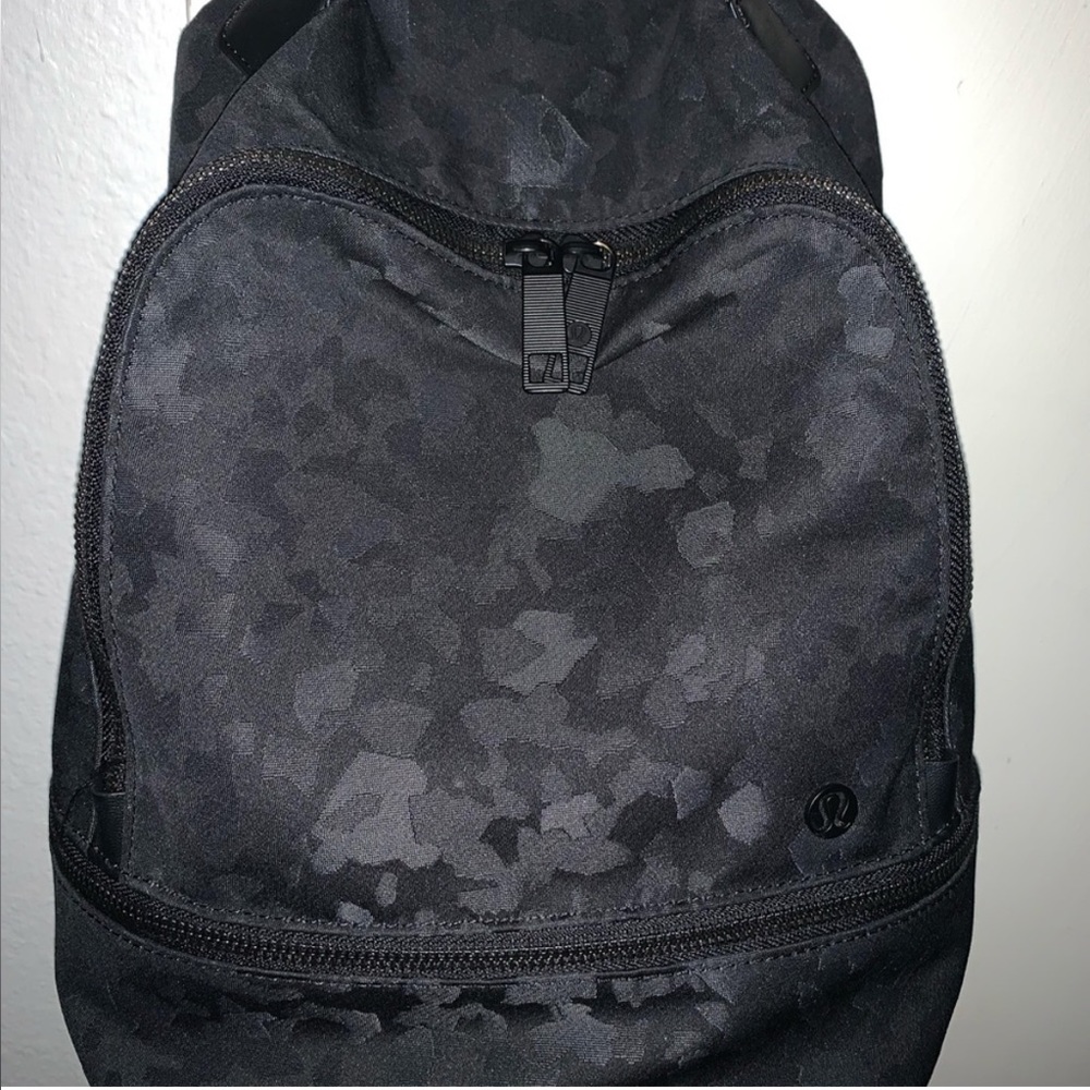 lululemon athletica black camo mini backpack